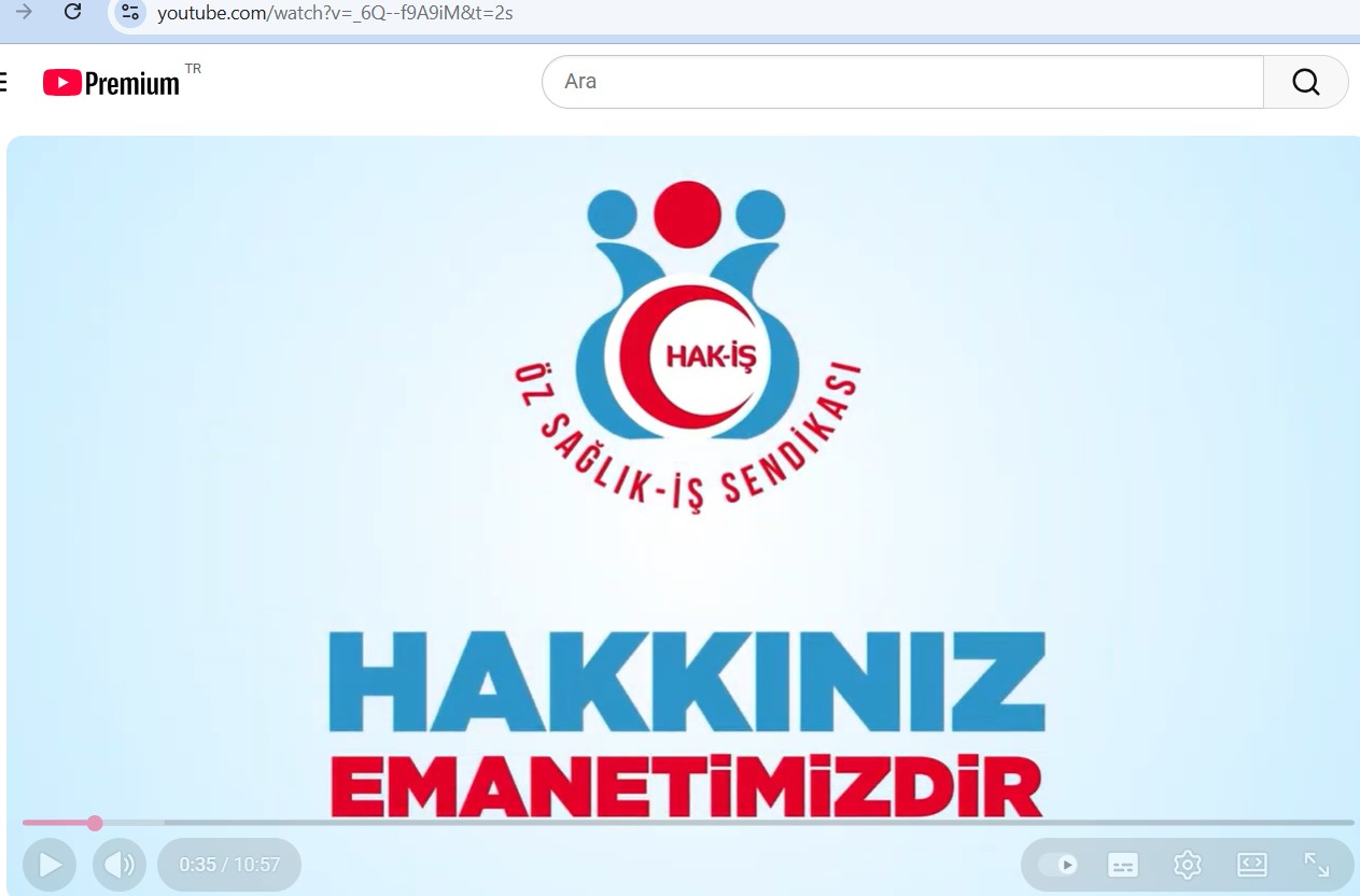 introduction movie of the ÖZ SAĞLIK-İŞ Trade Union